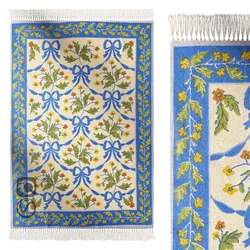 Bow Demask Screen Printed Rug