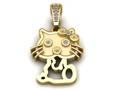 Cat Pendant 3D Printable Model 3D Print Model in Pendants 612583