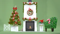 Christmas Lollipop Fireplace Full