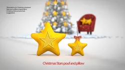 Christmas Star Pouf and Pillow
