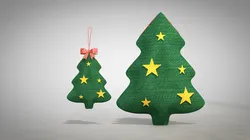 Christmas Tree Pouf and Pillow