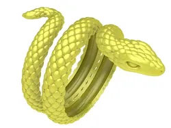 Coiled Snake Ring 3D Model for Jewelry Design 4060