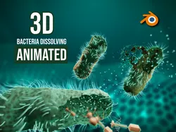 Dissolving bacteria animated