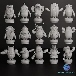 Fall Guys Collection 15 Unique Skins STL Files 3D Print Model in Toys 611634