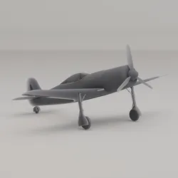 Focke-Wulf Fw 190 Fighter-bomber Germany WWII 1940 3D Print Model in Vehicle 612080