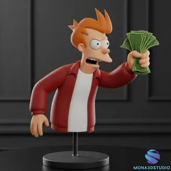 Fry Bust Futurama - Printable STL  3D Print Model in Toys 611814