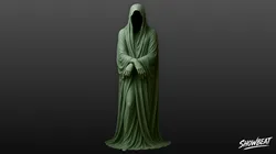 Ghost Statue Standing Arms Crossed