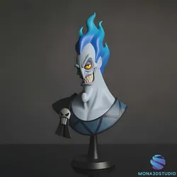Hades Bust 3D STL - Hercules Disney Figure 3D Print Model in Toys 612679