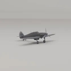 Hawker Hurricane MK I Interception United Kingdom WWII 1935 3D Print Model in Vehicle 612024