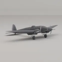 Heinkel-He-111 Medium Bomber Germany WWII 1936 3D Print Model in Vehicle 612098