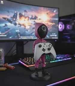 Joypad Stand Squid Guard 3D Printable Controller Holder STL 3D Print Model in PC and Laptop 611514