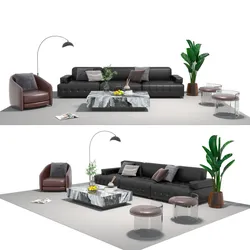 Leather sofa set 07