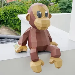 🐒 Low Poly Monkey 3D Model STL