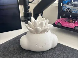 Macetero Suculento Nube Bonita | Decoración Kawaii para Escritorio  - Modelo de impresión 3D gratuito