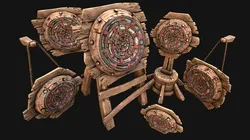 Medieval Wooden Combat Target Shooting Range Furniture