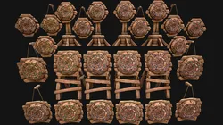 Medieval Wooden Target Dartboard Shooting Range Pack