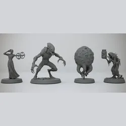 MIND FLAYER THEME – Psionic Elites (Pack of 4) (32mm) | Pre-Supported STL