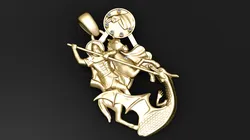 Saint George Heroic Medallion 3D Print Model in Pendants 610862