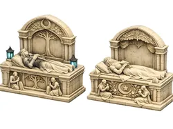 Sarcófagos Élficos - Oropher, Esposa y caballeros - Modelo de impresión 3D gratuito
