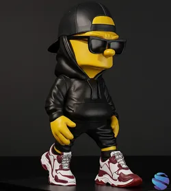 Streetwear Bart Simpson - 3D Print Model Pre-Supported Resin 3D Print Model in Toys 611394