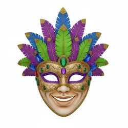 AI Mardi Gras Mask Festival Decorative 3D Model