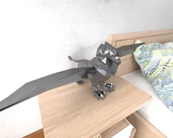 Characters & Creatures STL indir - Gryphon schepsel laagpolig laagpoly - RandomThings