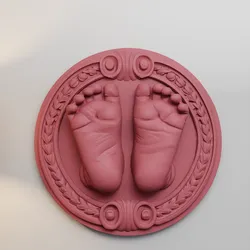 Decorative Foot Relief Wall Art – Scalable 3D Print