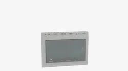 Detailed 3D aluminum LED queue display for banking