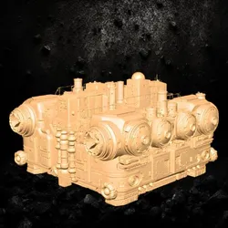 Futuristic control machinery cluster