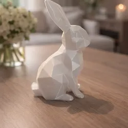 Geometric Bunny – Low Poly Decorative 3D Model