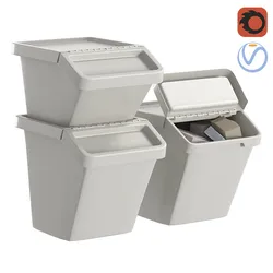 Ikea Sortera Recycling bins white