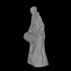 Lady with a bucket- Village woman - Diorama figure- People- Woman- Village life