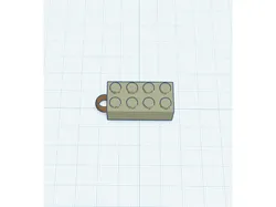 Lego brick keychain