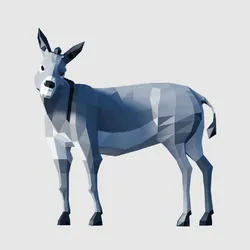 🫏 Low Poly Donkey 3D Model STL