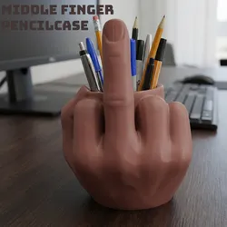 Middle Finger Pencil Holder – 3D Printable Desk Organizer
