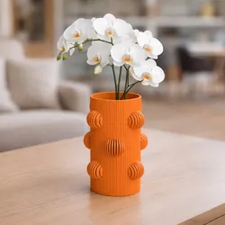 Modern Sculptural Vase – Cylindrical