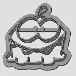 OmNom cookie cutter / Am yum cookie mold