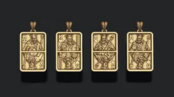 Playing cards KING pendant light pack set Collection 3D Print Model in Pendants 614178