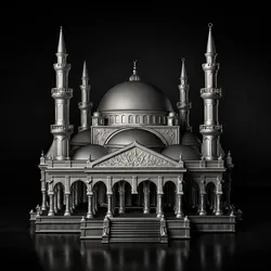 Ramadan Mosque 3D Print – Islamic Home Decor, Ramadan Decoration, Eid Centerpiece, Islamic Architecture Model, Muslim