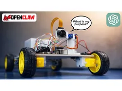 Robot with 4 wheels and a camera for Raspberry Pi