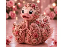 Rubber Duck Lungs and Roses (Cystic Fibrosis awareness)