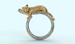 Sleeping Leopard Ring