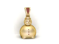 Snowman Pendant 3D Printable Model 3D Print Model in Pendants 613650