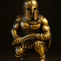 Spartan Warrior Figurine Powerful Ancient Greek Soldier
