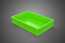 STANDARD GREEN SHALLOW PALLET STORAGE PLASTIC CRATE BOX TRAY BIN