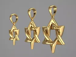 Star of David Pendant Set P 0007