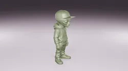 Urban Alien Figurine Streetwear Sci-Fi Character STL File 3D Print Model in Sculpture 613963