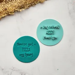 You've Got a Pizza My Heart Cookie Cutter - Pizza Valentine's Day Love Stamp