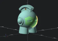 3D Hubs Marvin Helmet With Ridge - Key Chain