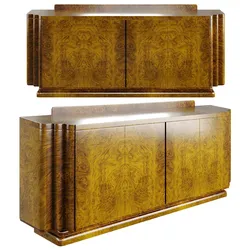Art Deco Burl Wood Sideboard High-Quality Furniture